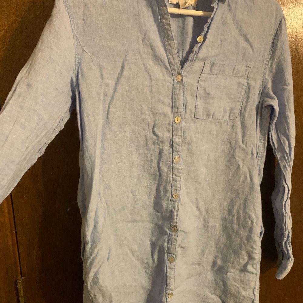 C&C California Sky Blue Linen Shirt